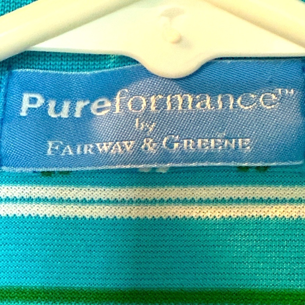 Pure Performance Fairway Greene Women's Sz L Golf Shirt 1/4 Zip Cotton Blend Top - Picture 4 of 5